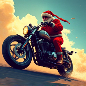 Santa's Motorcycle Christmas