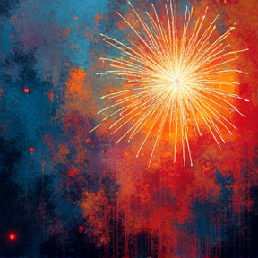 Feuerwerk im Himmel