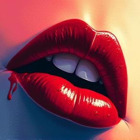 Bloody lips