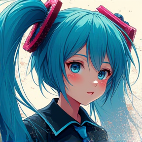 Blue-Haired Girl (Miku)