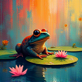 Toad on a Lily Pad