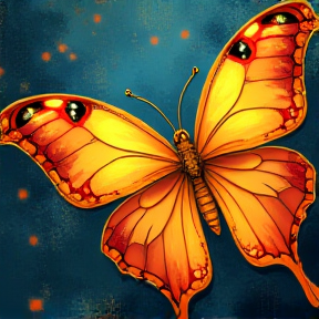 Gold butterfly