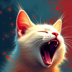 Cissi the Yawning Cat