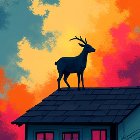 The goat on the roof