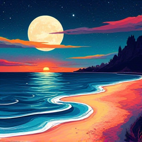 Moonlit Beach