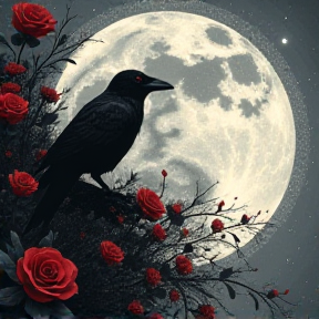 Ravens in the Moonlight