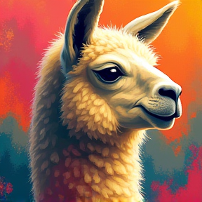 Golden Fluffy Llama