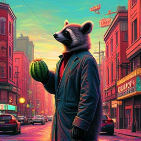 Racoon Melon Night