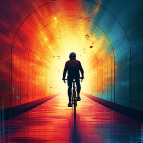 Der Radfahrer im Tunnel