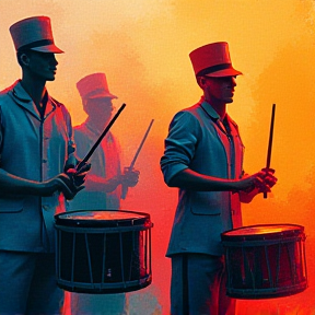 American marching drums!