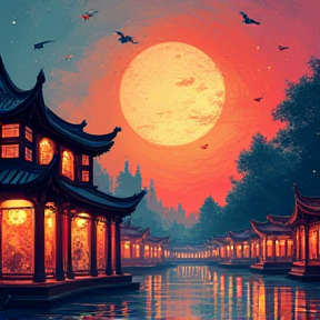 Nighttime in China