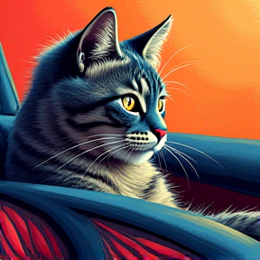 Cool Cat in a Bugatti