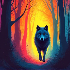 Lobo en el Bosque