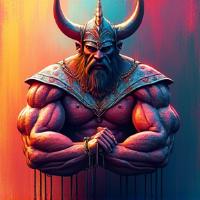 Viking huge biceps