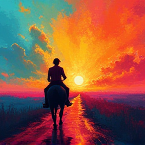 Riding into the Sunset