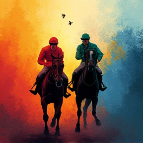 Jockeys in the Mist