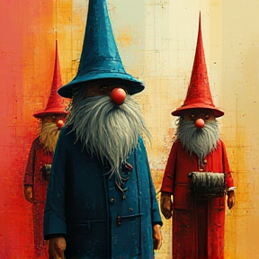 Three Gnomes in a Trench Coat