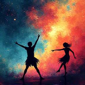 Dancing Through the Night Sky