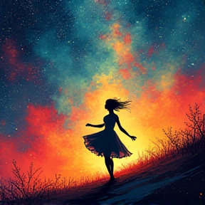 Dancing Through the Night Sky