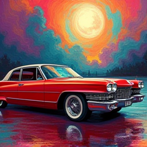 Grandma's Big Red Cadillac