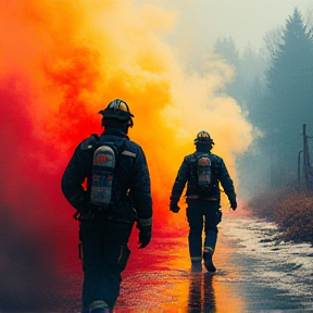 Brandweerhelden in de Modder