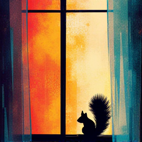 Squirrel on the Windowsill