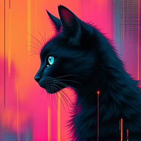 Walter: The Synthwave Cat