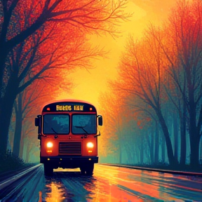 A bus you take to school