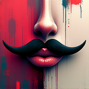 Moustache au pinceau