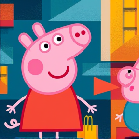 Peppa Gris på Shopping