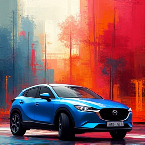 Mazda 2 und Blauer Qashqai