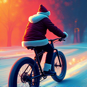 De Kerstman op Zijn Fatbike