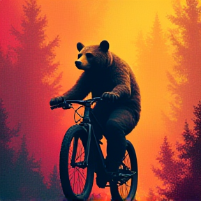 Bears On A Bike