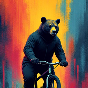 Bears On A Bike