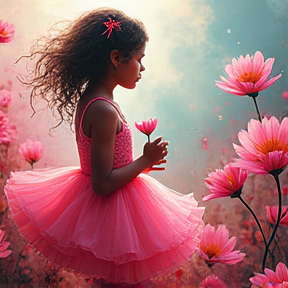 La Petite Fille en Rose