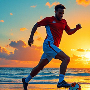 Futbol en la Playa con un Tigre