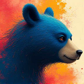 Blue Hair Bear