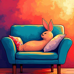 Bunny on the Couch