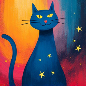 Starry Blue Cat