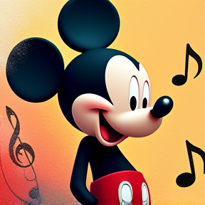 mickey de gamer met muziek