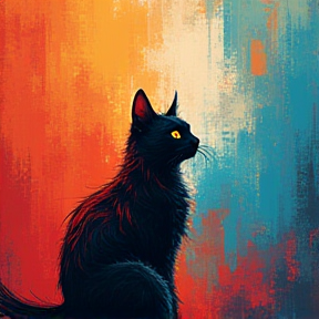 The Cat in the Midnight Glow