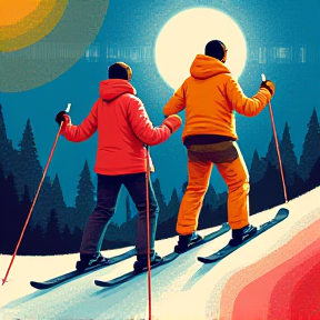 Eni und Oni gehen am Ballermann Skifahren