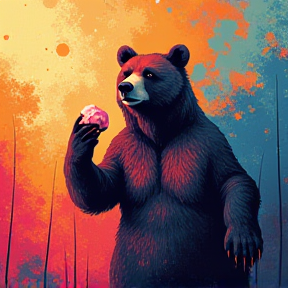 bears eating frosting