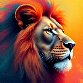 Brave lion