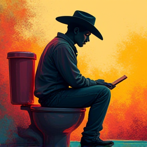 Cowboy toilet troubles 