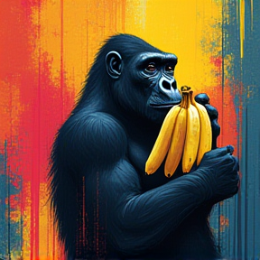 Gorillas Eating Bananas