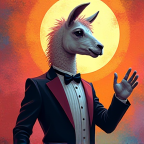 Llama in a Tux