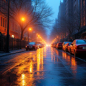 Sad Rainy Night Through the Bronx