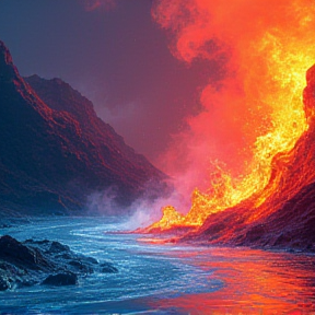 Lava and ice