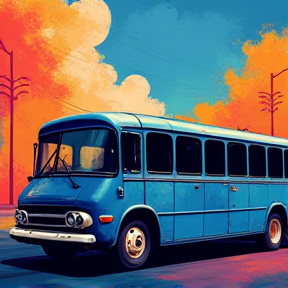 The blue bus